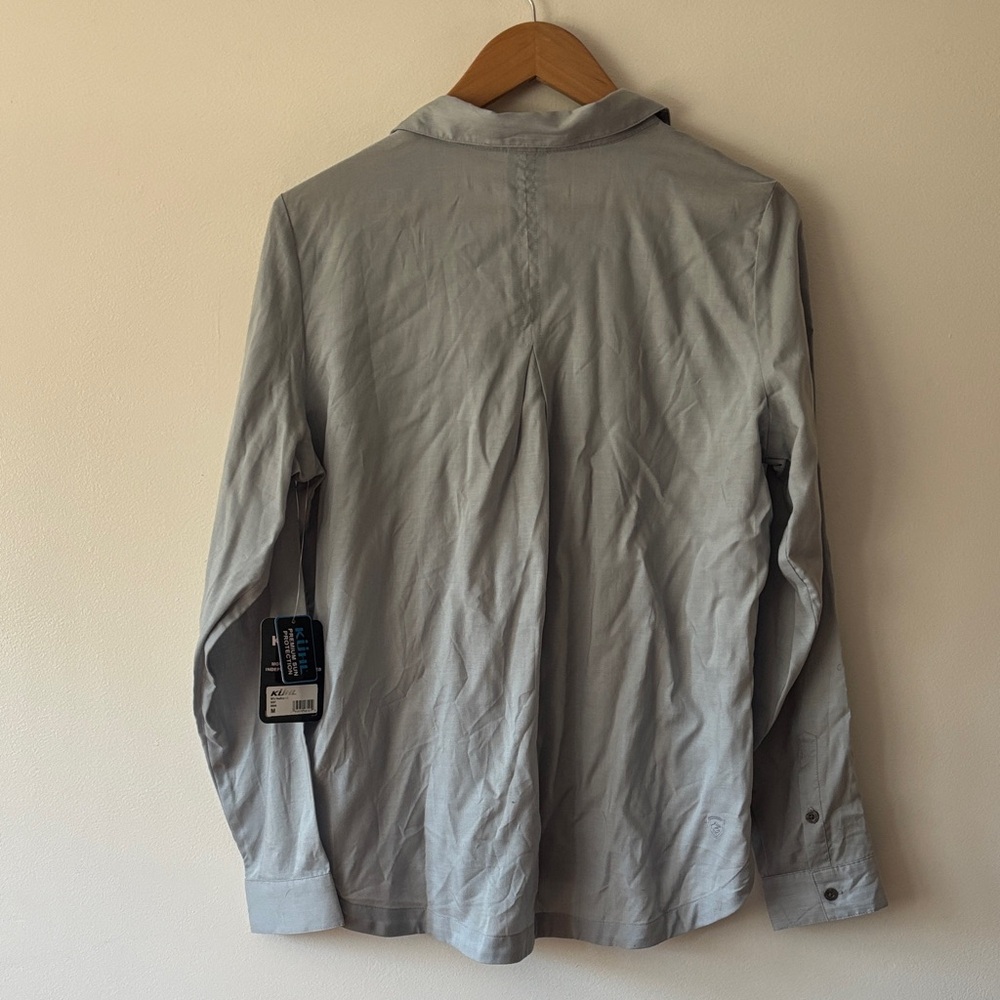 Kuhl Women's sz M Hadley LS Mist Button-Down Shirt - Light Gray NWT - Picture 7 of 9